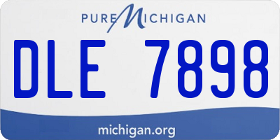 MI license plate DLE7898