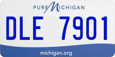 MI license plate DLE7901