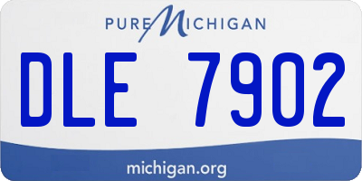 MI license plate DLE7902