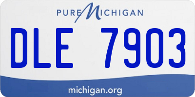 MI license plate DLE7903