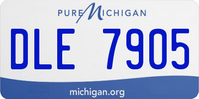 MI license plate DLE7905