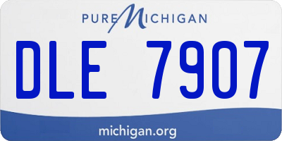 MI license plate DLE7907