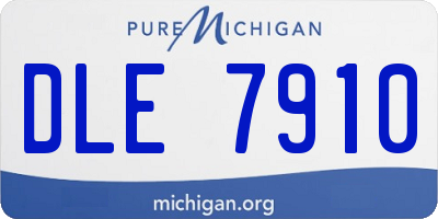 MI license plate DLE7910