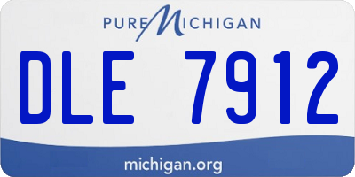 MI license plate DLE7912
