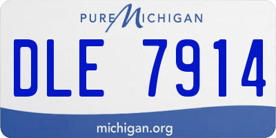 MI license plate DLE7914