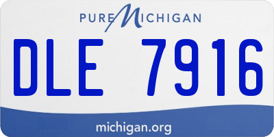 MI license plate DLE7916