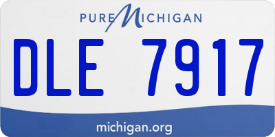 MI license plate DLE7917