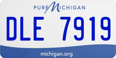 MI license plate DLE7919