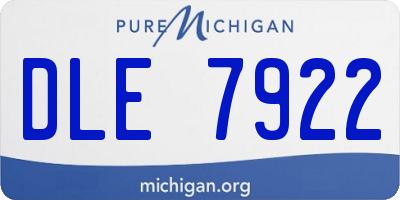 MI license plate DLE7922