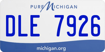 MI license plate DLE7926
