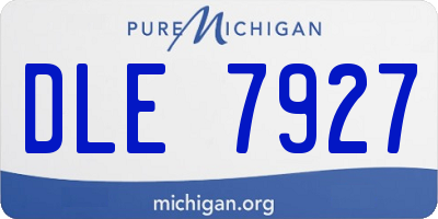MI license plate DLE7927