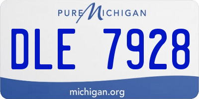 MI license plate DLE7928