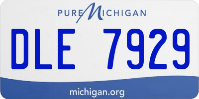 MI license plate DLE7929