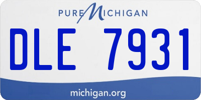 MI license plate DLE7931