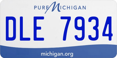 MI license plate DLE7934