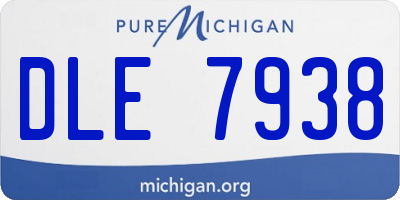 MI license plate DLE7938