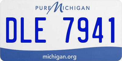 MI license plate DLE7941