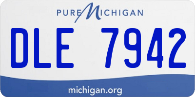 MI license plate DLE7942