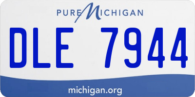 MI license plate DLE7944