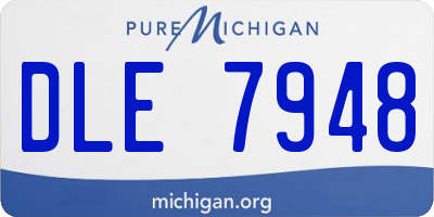 MI license plate DLE7948