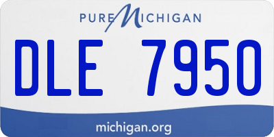 MI license plate DLE7950