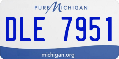 MI license plate DLE7951