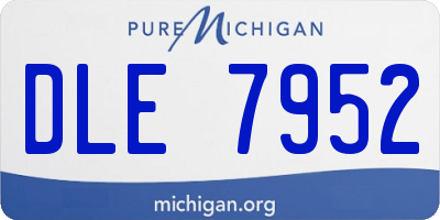 MI license plate DLE7952