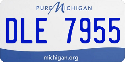 MI license plate DLE7955