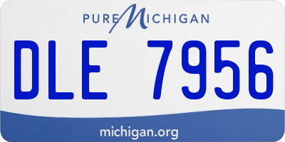 MI license plate DLE7956
