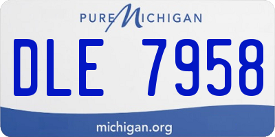 MI license plate DLE7958