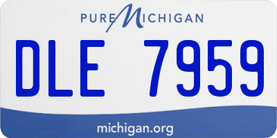 MI license plate DLE7959