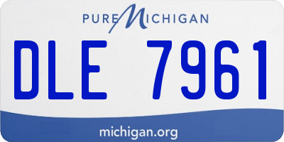 MI license plate DLE7961
