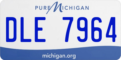 MI license plate DLE7964