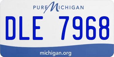 MI license plate DLE7968