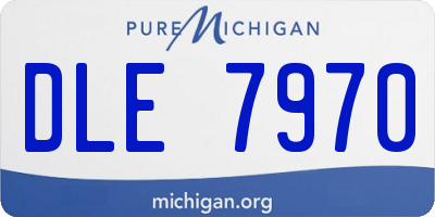 MI license plate DLE7970