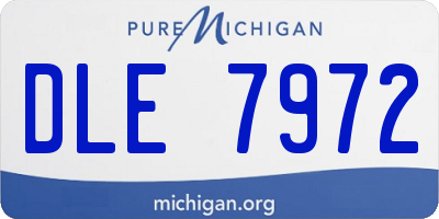 MI license plate DLE7972