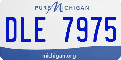 MI license plate DLE7975