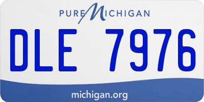 MI license plate DLE7976