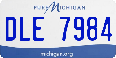 MI license plate DLE7984