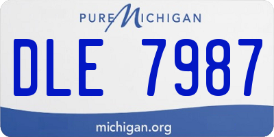 MI license plate DLE7987