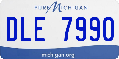 MI license plate DLE7990
