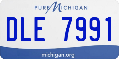 MI license plate DLE7991