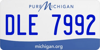 MI license plate DLE7992