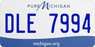 MI license plate DLE7994