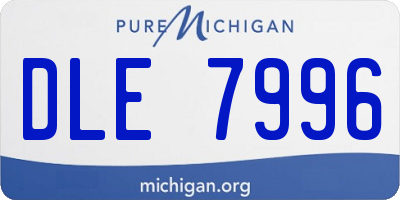 MI license plate DLE7996