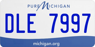 MI license plate DLE7997