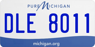 MI license plate DLE8011