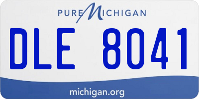 MI license plate DLE8041