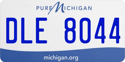 MI license plate DLE8044