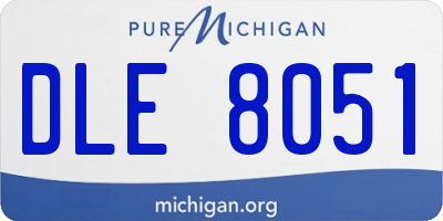 MI license plate DLE8051